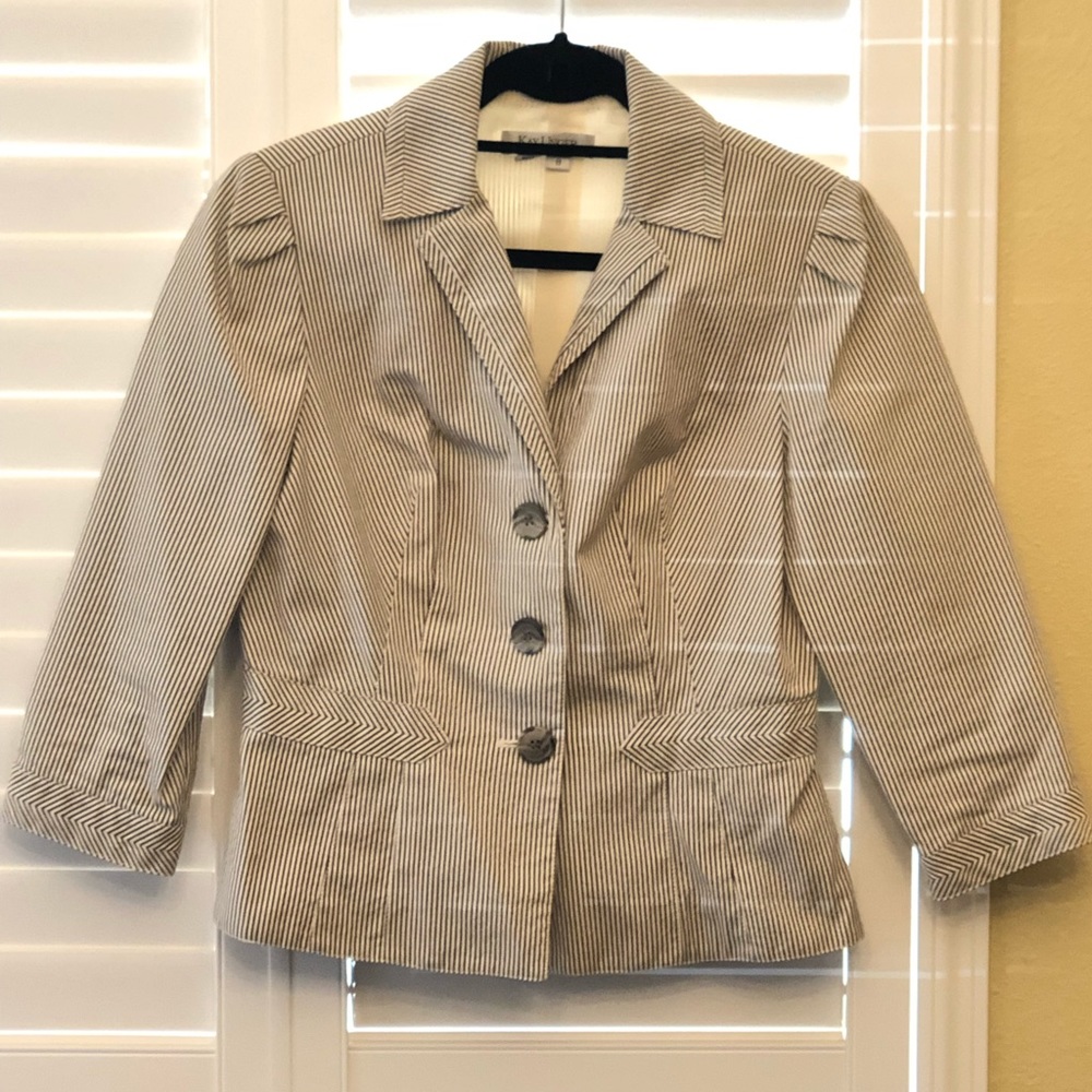 Kay Unger New York 3/4 sleeve fitted blazer